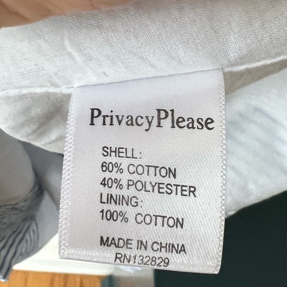 Privacy Please Revolve Women’s Seersucker Button-up V-Neck Dress Size M Preppy - Picture 5 of 5